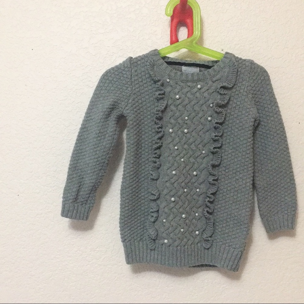 Girls Tahari Sweater with pearls - Picture 1 of 6